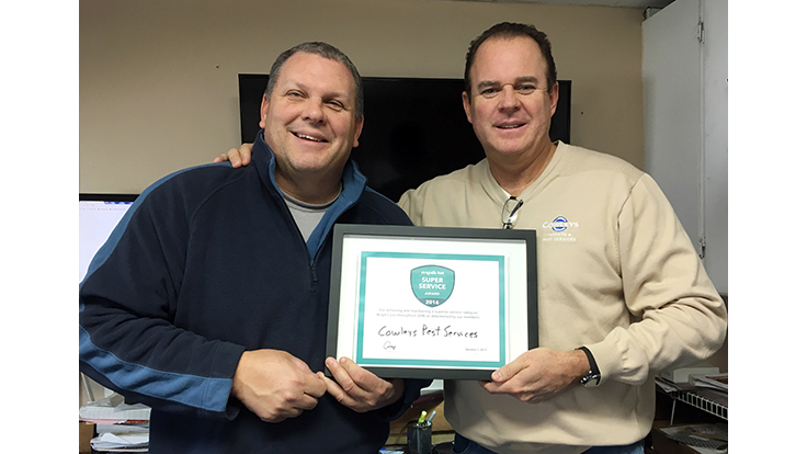 Cowleys Pest Services Earns 2016 Angie’s List Super Service Award